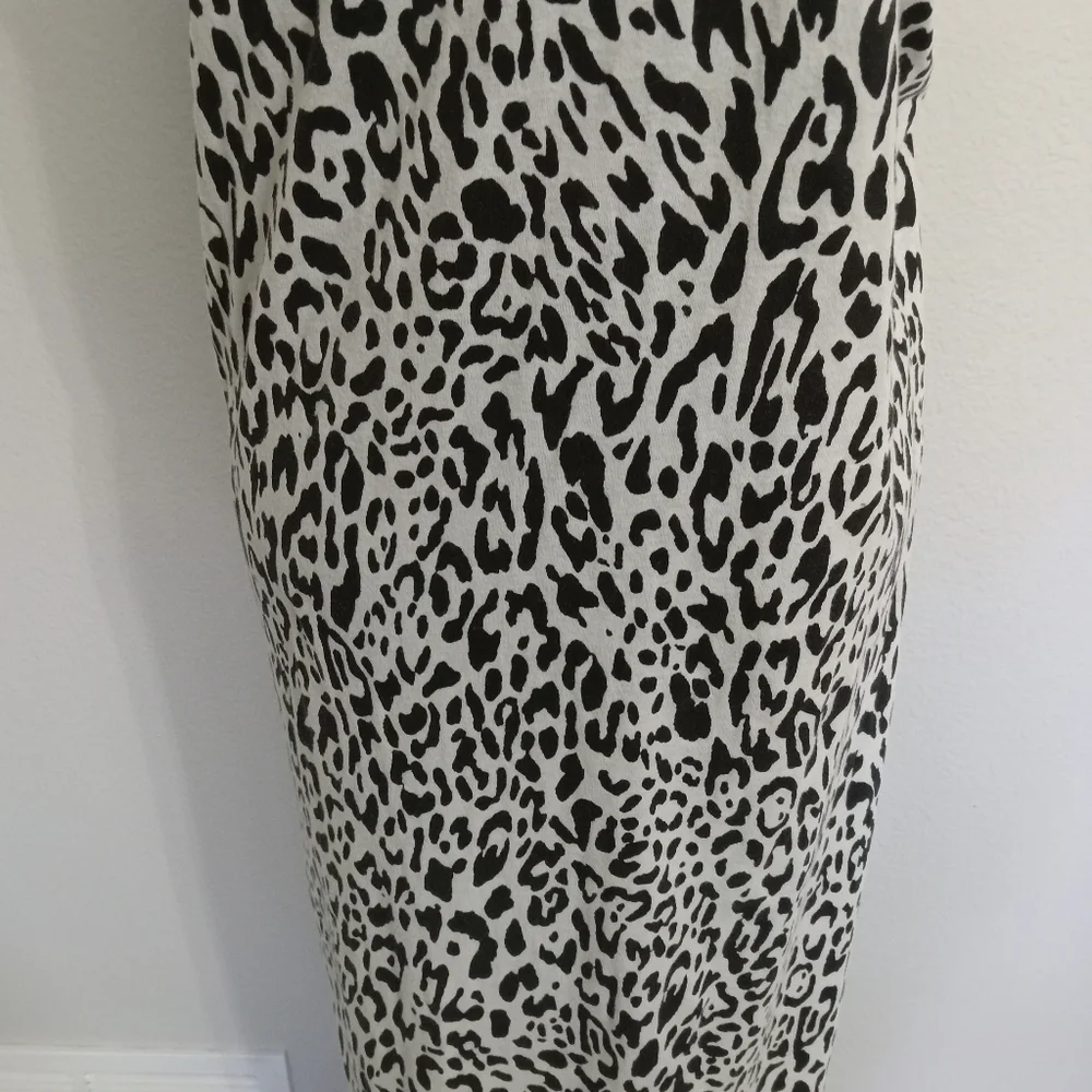 Ralph Lauren Denim & Supply Black and White Leopard Maxi Tank dress Sz XL - Picture 7 of 9